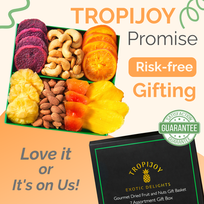 Tropical Dried Fruit & Nut Gift Box | 12.5oz | 7 Gourmet Snacks for a Flavorful Escape